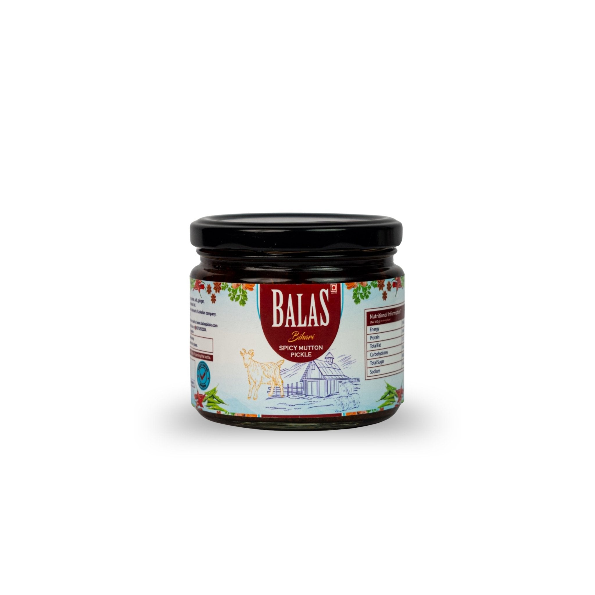 Bihari Spicy Mutton<br>(320g) 🌶️🌶️🌶️ - Balas Pickle