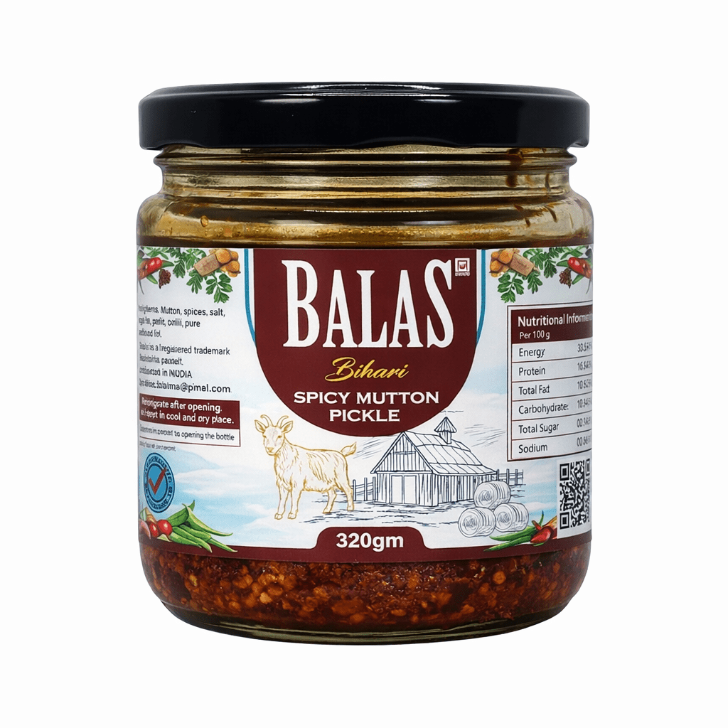Bihari Spicy Mutton<br>(Signature Jar) 🌶️🌶️🌶️ - Balas Pickle