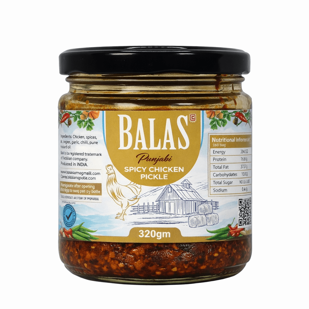 Punjabi Spicy Chicken<br>(Signature Jar) 🌶️🌶️ - Balas Pickle