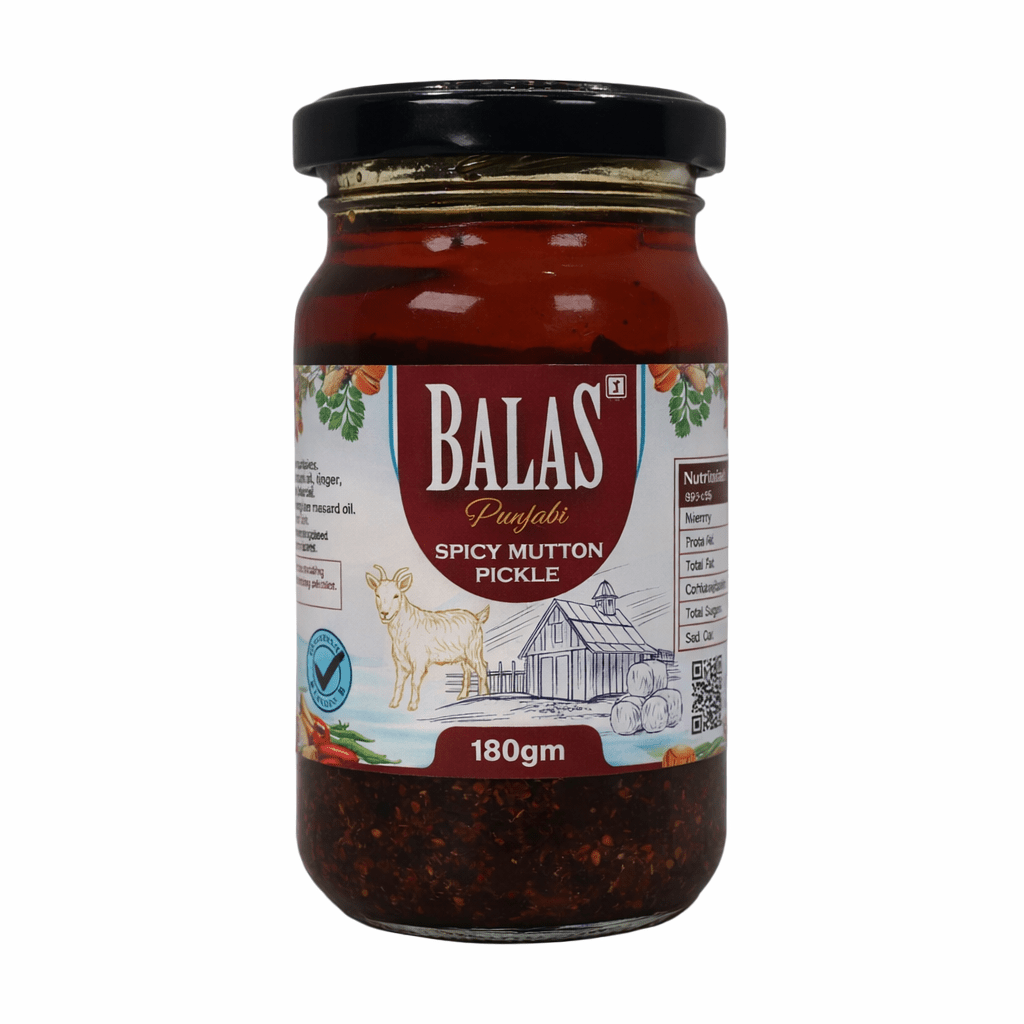 Punjabi Spicy Mutton<br>(Essence Jar) 🌶️🌶️ - Balas Pickle