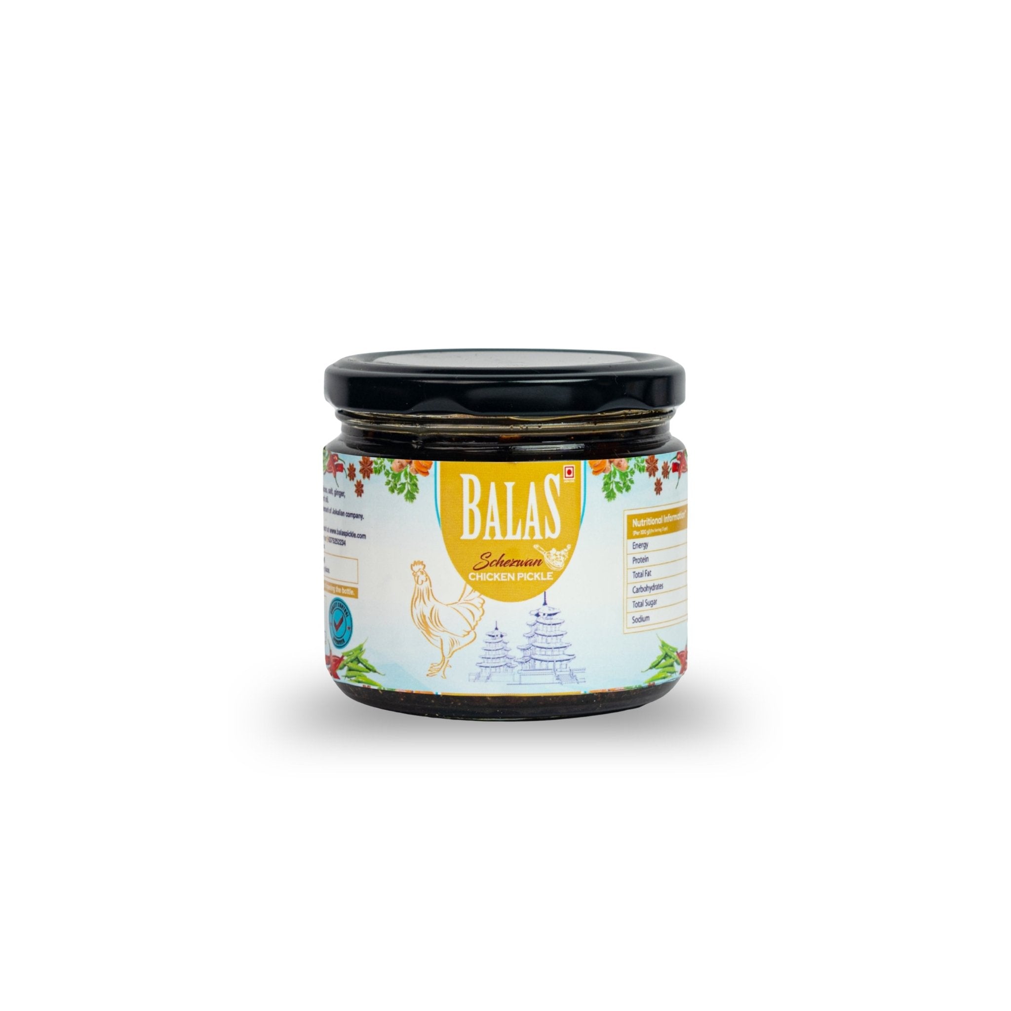 Schezwan Chicken Pickle<br>(320g) 🌶️🌶️🌶️🌶️ - Balas Pickle